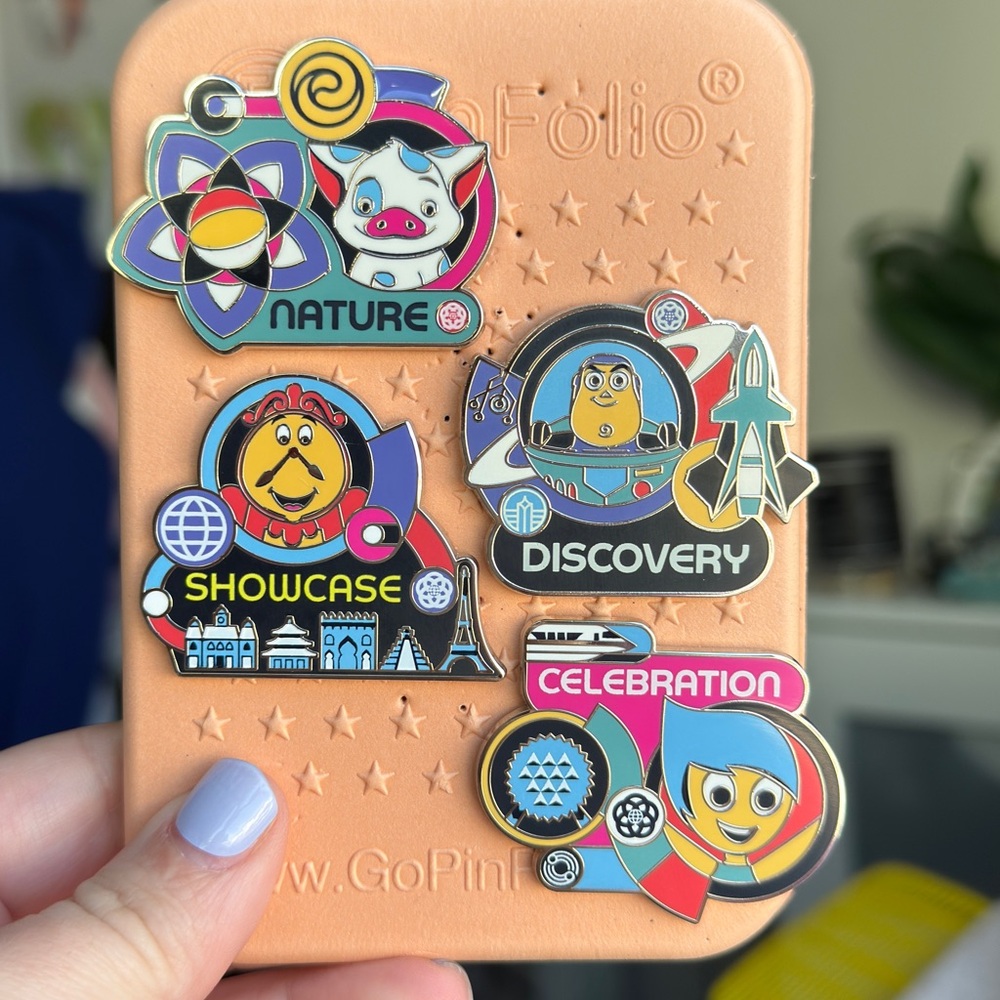 Disney Parks EPCOT 2023 Booster Pin Set— Nature Discovery Shoqcase Celebration